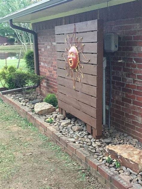 hiding electrical meter box|concealing electric meters on house.